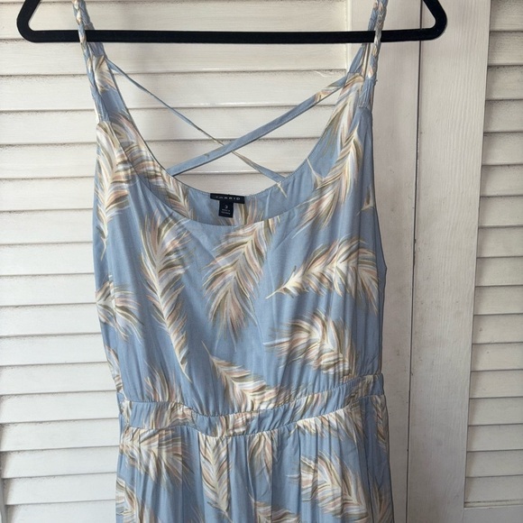 NWT Torrid Midi Challis Shirred Dress Feather Print Tie Belt size 3X - Picture 4 of 7